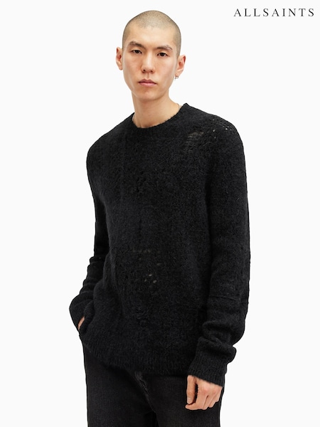 AllSaints Black Hadwin Crew Jumper (AN6797) | £159