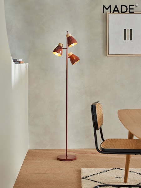 MADE.COM Terracotta Red Albert Floor Lamp (AN6831) | £139