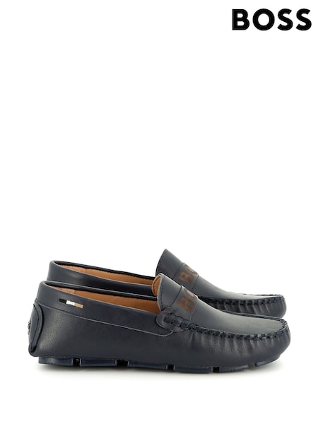 BOSS Blue Logo Moccasin Loafers (AN6877) | £139