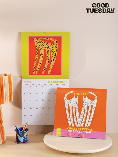 Good Tuesday Artist Collab with Ashley Pervical The Cats 2025 Calendar (AN6909) | £19