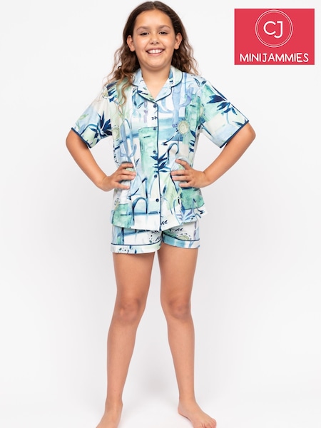 Cyberjammies Blue Minijammies Printed Jersey Shorts Set (AN7089) | £22