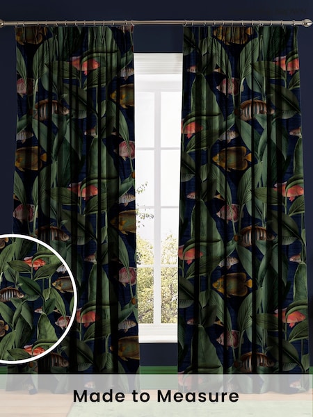 Graham & Brown Sea Blue Aquarium Made to Measure Curtains (AN7183) | £119
