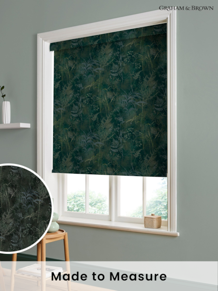 Graham & Brown Emerald Green Restore Made to Measure Roller Blinds (AN7203) | £58