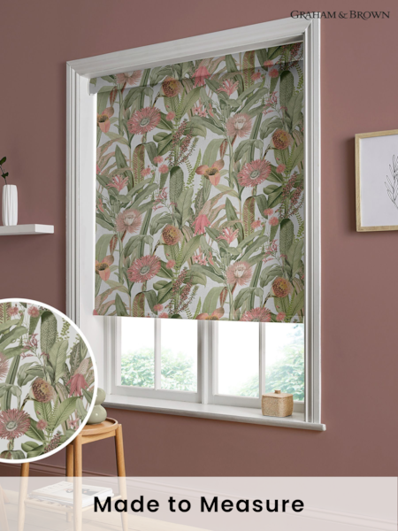 Graham & Brown Lush Pink Tigerlily Made to Measure Roller Blinds (AN7207) | £58