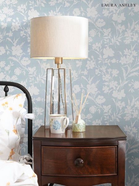 Laura Ashley Blue Rye 10M Wallpaper (AN7212) | £48