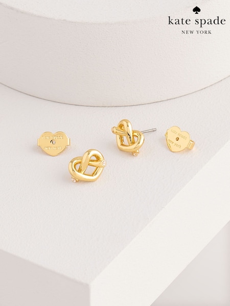 kate spade new york Gold Tone Loves Me Knot Stud Earrings (AN7228) | £50