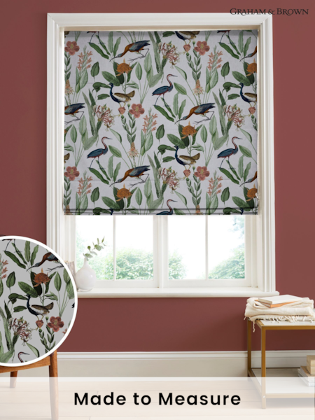 Graham & Brown White Glasshouse Made to Measure 100% Cotton Roman Blind (AN7244) | £99