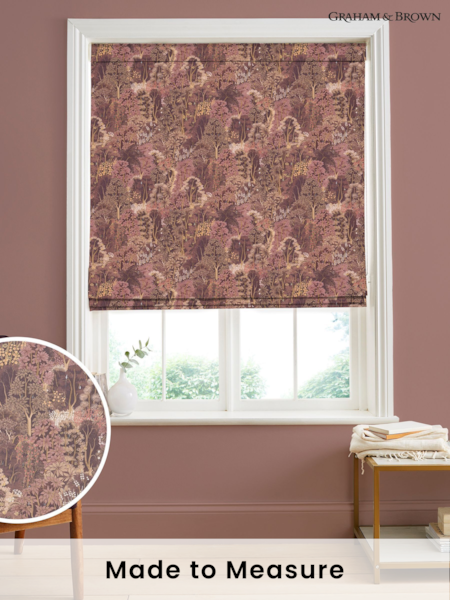 Graham & Brown Mulberry Purple New Eden Made to Measure 100% Cotton Roman Blind (AN7249) | £99