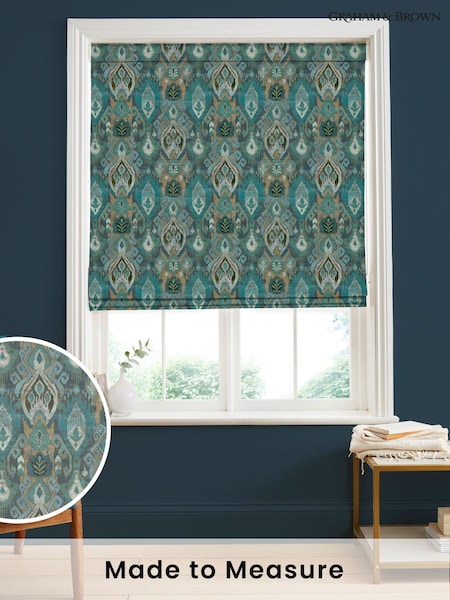 Graham & Brown Midnight Blue Daraee Tapestry Made to Measure 100% Cotton Roman Blind (AN7252) | £99