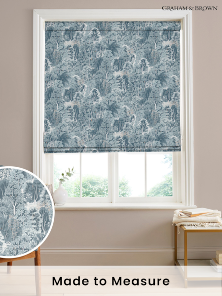 Graham & Brown Porcelain Natural New Eden Made to Measure 100% Cotton Roman Blind (AN7253) | £99