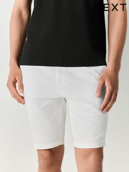 White Skinny Fit Stretch Chinos Shorts (AN7258) | £20