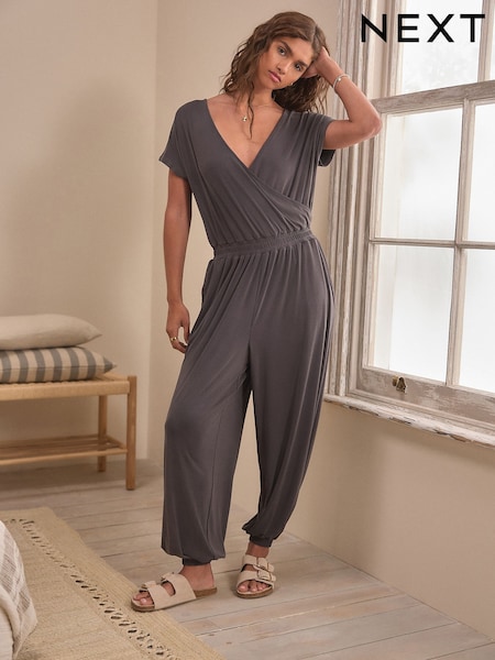 Grey Sandwash Modal Jumpsuit (AN7588) | £52