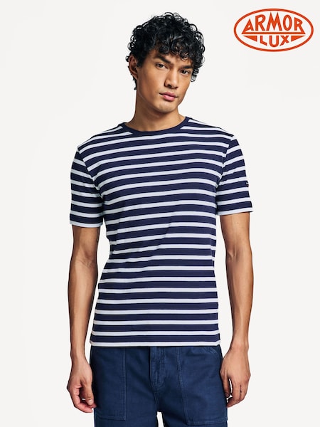 Armor Lux Morgat Breton Stripe Short Sleeve T-Shirt (AN7618) | £50