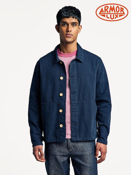 Armor Lux Green Heritage Fishermans Chore Jacket (AN7621) | £120