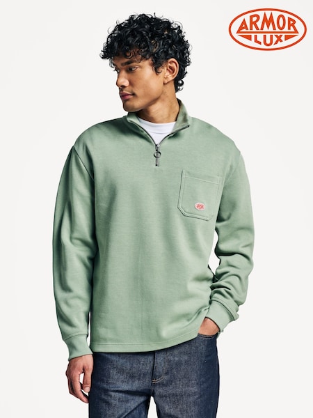 Armor Lux Heritage Quarter Zip Sweatshirt (AN7625) | £120