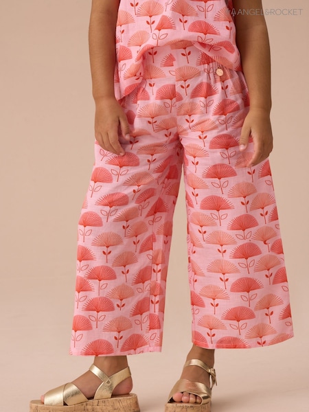 Angel & Rocket Pink Carman Fan Floral Trousers (AN7748) | £22 - £29