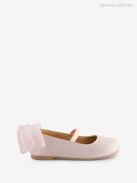Angel & Rocket Pink Mary Jane Bow Shoes (AN7786) | £28 - £30