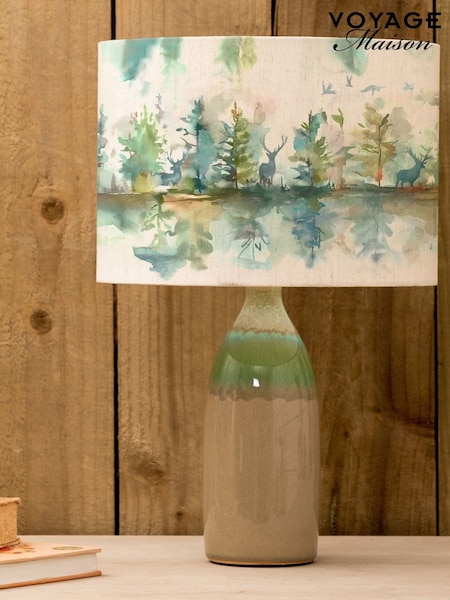 Voyage Maison Green Narvi Table Lamp with Wilderness Country Shade (AN7815) | £92
