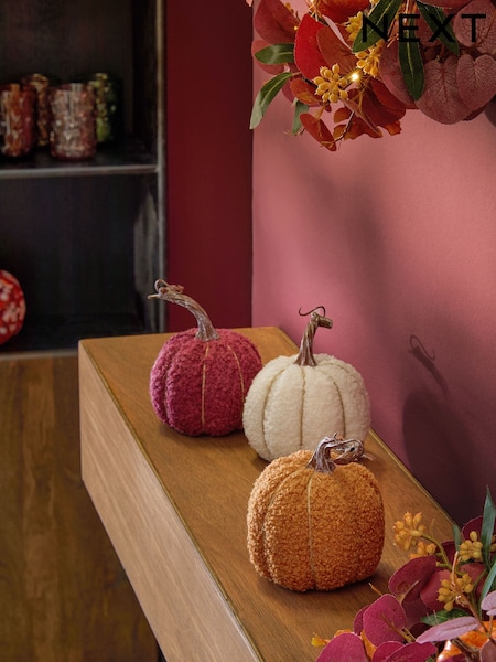 3 Pack Multi Plush Pumpkin Decorations (AN8086) | £16