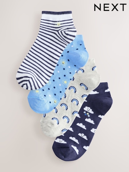 Blue Sunshine Trainer Socks 4 Pack (AN8135) | £9
