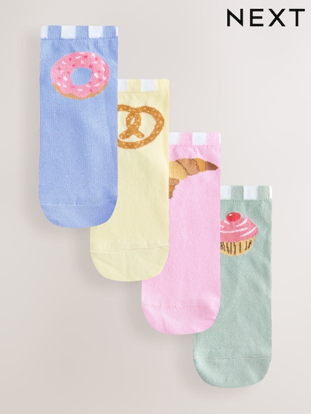 Pastel Patisserie Trainer Socks 4 Pack (AN8140) | £9