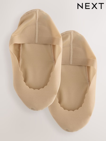 Nude Scallop Edge Sheer Invisible Socks 2 Pack (AN8164) | £9