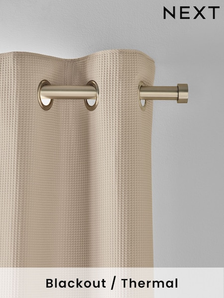 Natural Waffle Eyelet Eyelet Curtains (AN8167) | £55 - £135