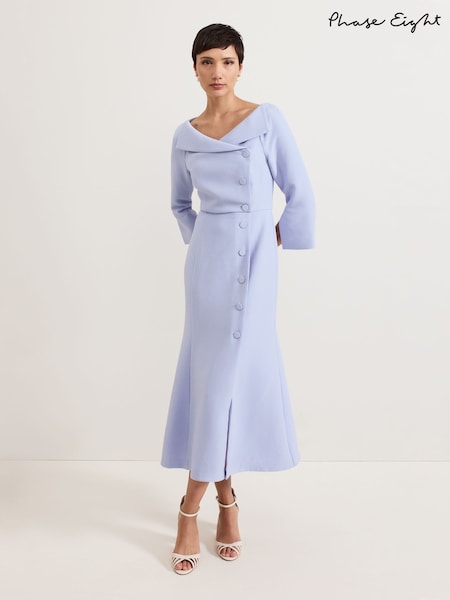 Phase Eight Blue Sienna Tux Dress (AN8773) | £229