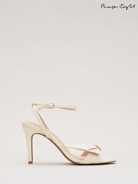 Phase Eight White Bow Detail Sandals (AN8780) | £109