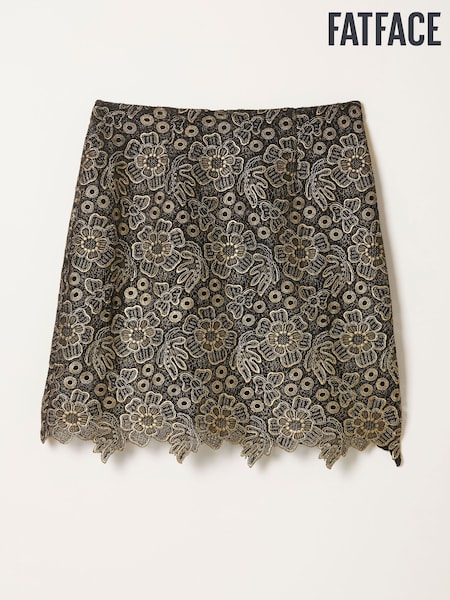 FatFace Paloma Gold Lace Skirt (AN8904) | £0