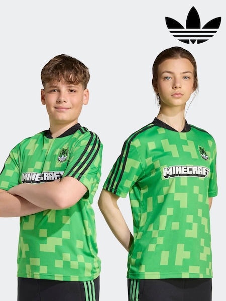 adidas Originals Green Minecraft Football T-Shirt (AN9015) | £30