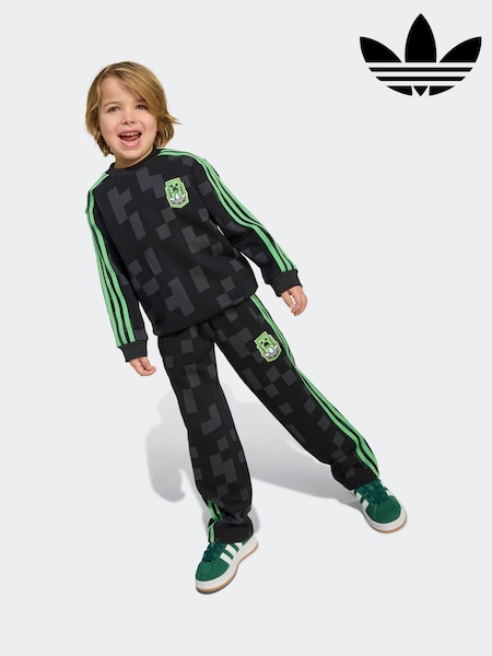 adidas originals Black Minecraft 100% Cotton Tracksuit (AN9026) | £40