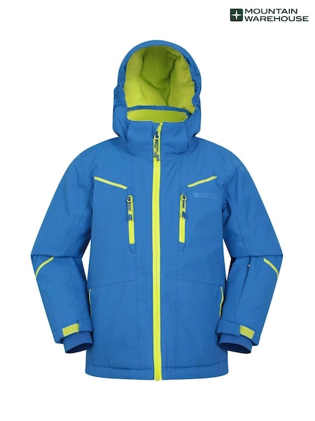 Mountain Warehouse Blue Kids Slalom Extreme Waterproof Ski Jacket (AN9185) | £80