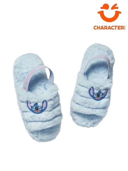 Character Blue Disney Lilo & Stitch Fluffy Sliders (AN9573) | £16