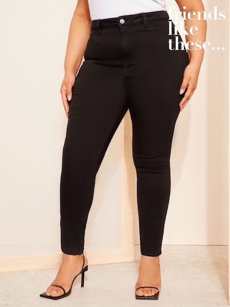 Friends Like These Black Curve High Waisted Jeggings (AN9813) | £29