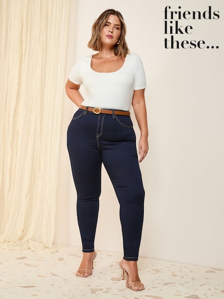 Friends Like These Blue Curve High Waisted Jeggings (AN9871) | £29