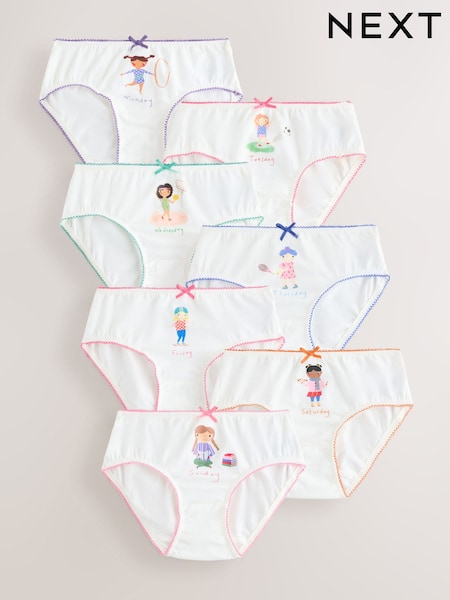 White Days Of The Week Briefs 7 Pack (1.5-12yrs) (AN9909) | £10 - £12