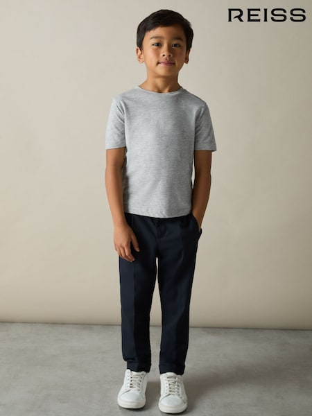 Reiss White/Navy/Soft Grey Honor 3 Pack Cotton Crew-Neck T-Shirts 3 Pack (AP0265) | £22