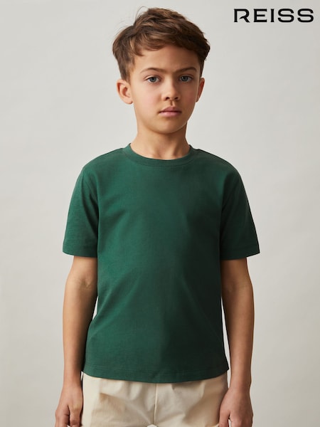 Reiss Amiee Green Honor Crew-Neck T-Shirt (AP0318) | £10