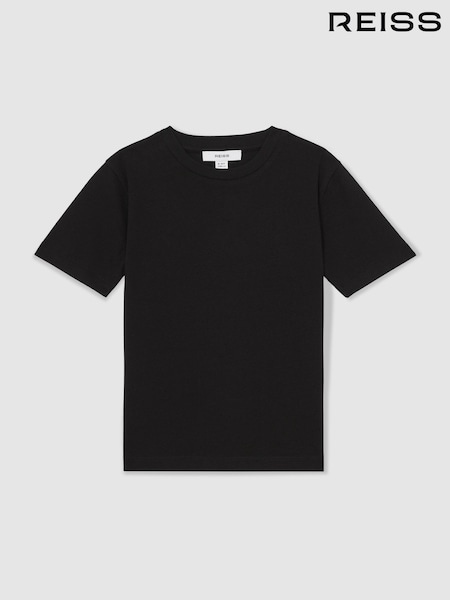 Reiss Black Honor 13-14 yrs Cotton Crew-Neck T-Shirt (AP0340) | £12