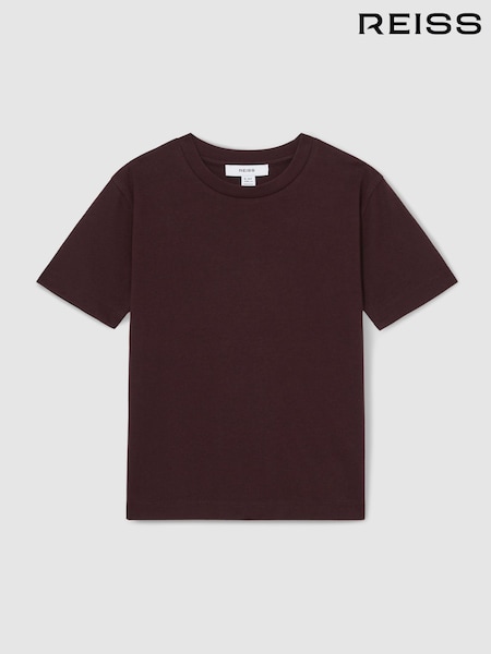 Reiss Bordeaux Honor 13-14 yrs Cotton Crew-Neck T-Shirt (AP0409) | £12
