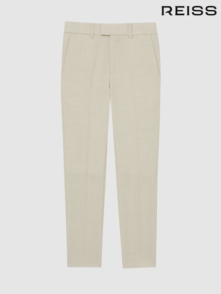 Reiss Stone Belmont 13-14 yrs Slim-Fit Trousers With Wool (AP0419) | £46