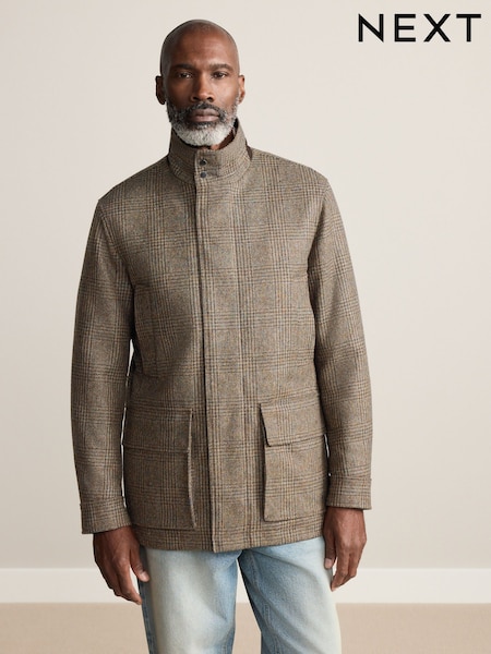 Green Signature Moon Four Pocket Funnel Neck Showerproof Coat (AP0515) | £299