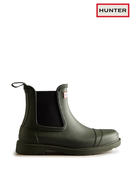 Hunter Green Commando Chelsea Boots (AP0558) | £115