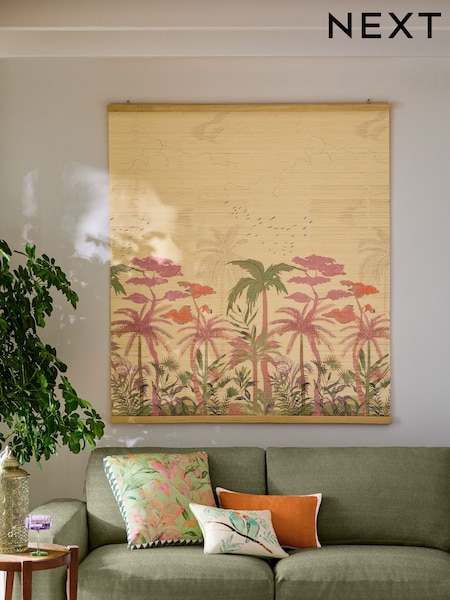 Multi XL Printed Scene Bamboo Wall Hanging Wall Art (AP0634) | £150