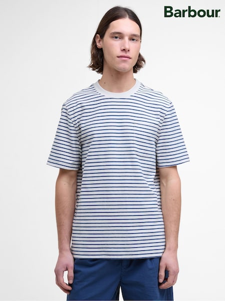 Barbour® Blue Frensham Stripe 100% Cotton T-Shirt (AP0831) | £55