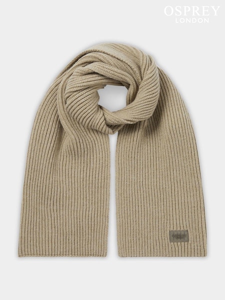 Osprey London Green Ribbed Scarf (AP1146) | £45