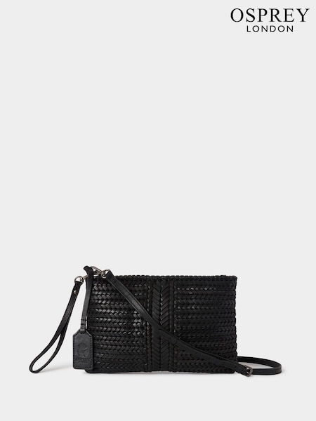 Osprey London The Lima Leather Crossbody Black Bag (AP1152) | £165