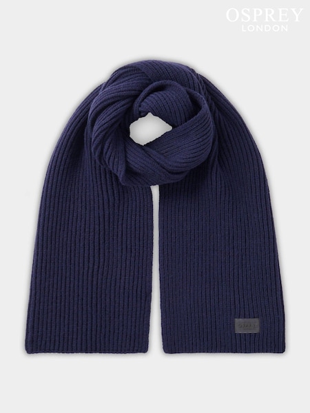 Osprey London Blue Ribbed Scarf (AP1159) | £45