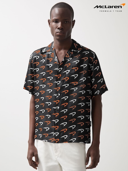 Reiss Black Vision McLaren F1 Team Speedmark Logo Shirt (AP1250) | £138